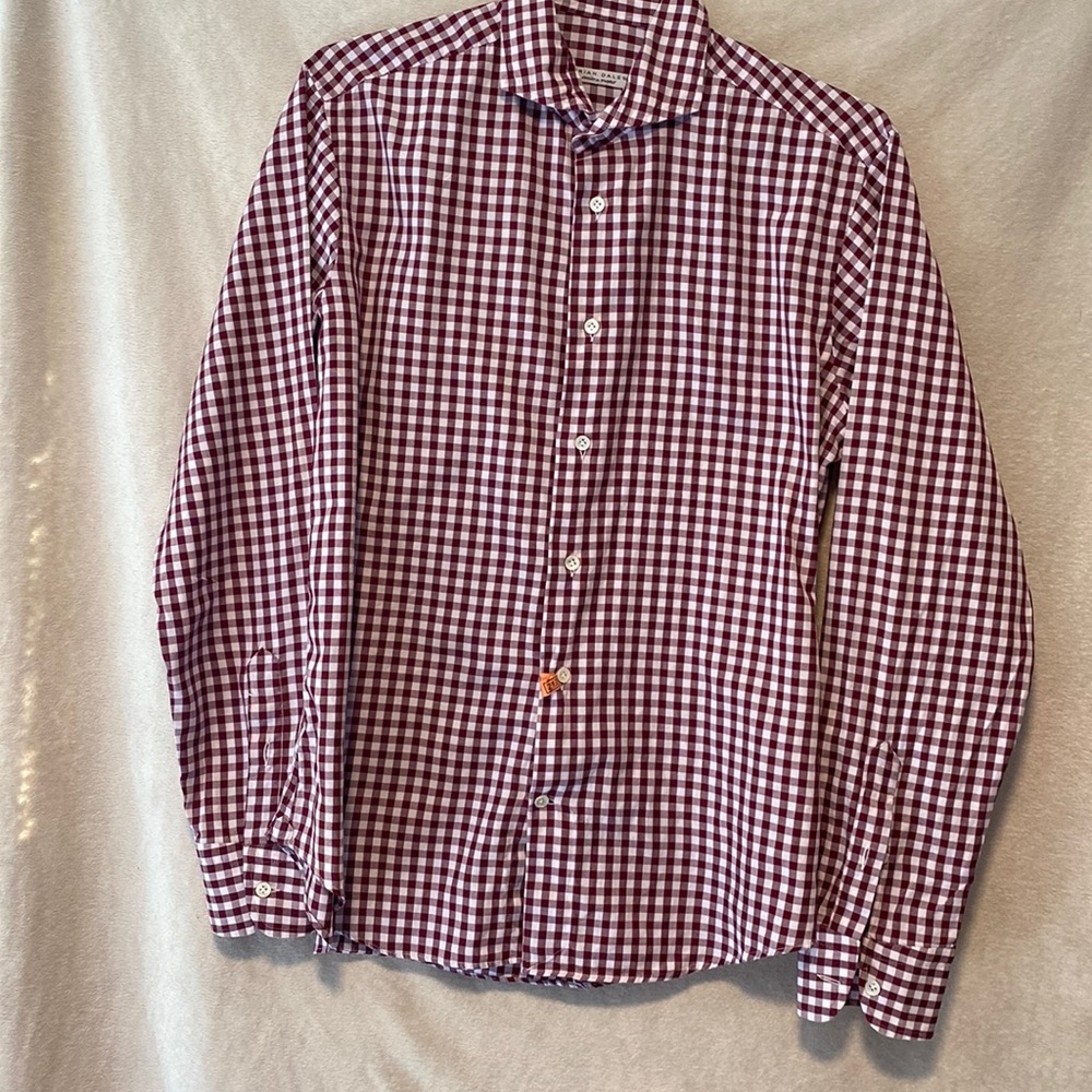 Brian Deles plaid long sleeves shirt almost new